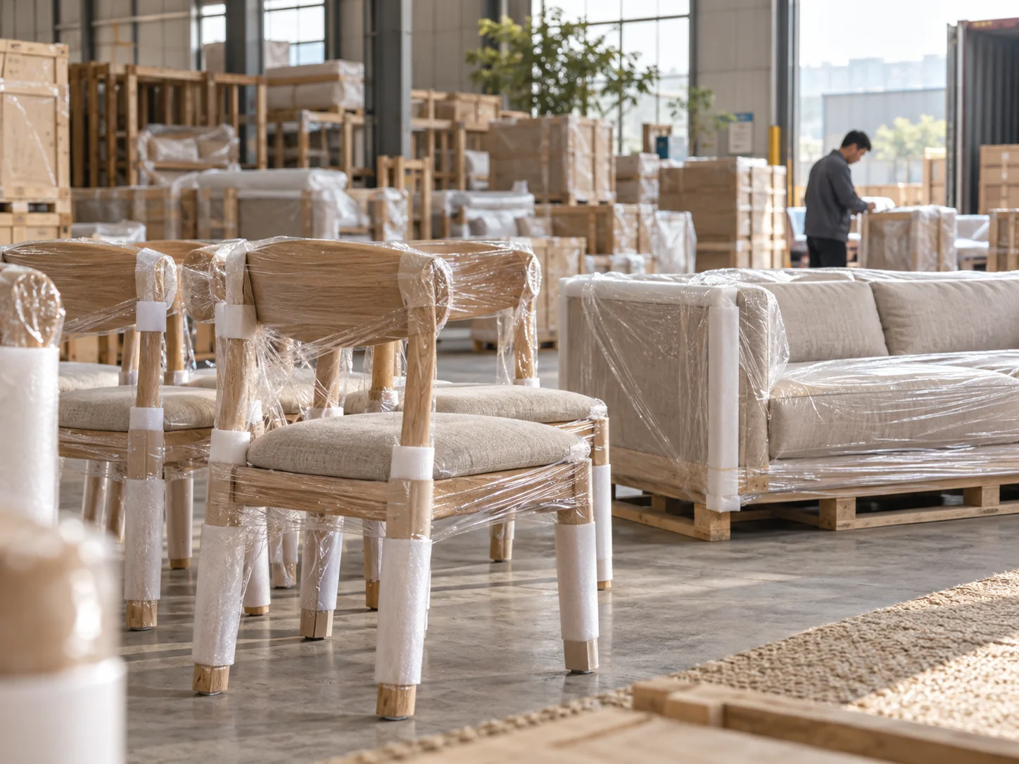 Furniture prepared for export